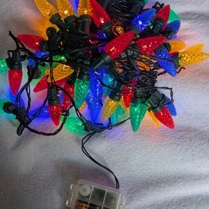 Christmas String Lights C6, 32.8 Ft 100 LEDs Strawberry Battery Operated (EUC)
